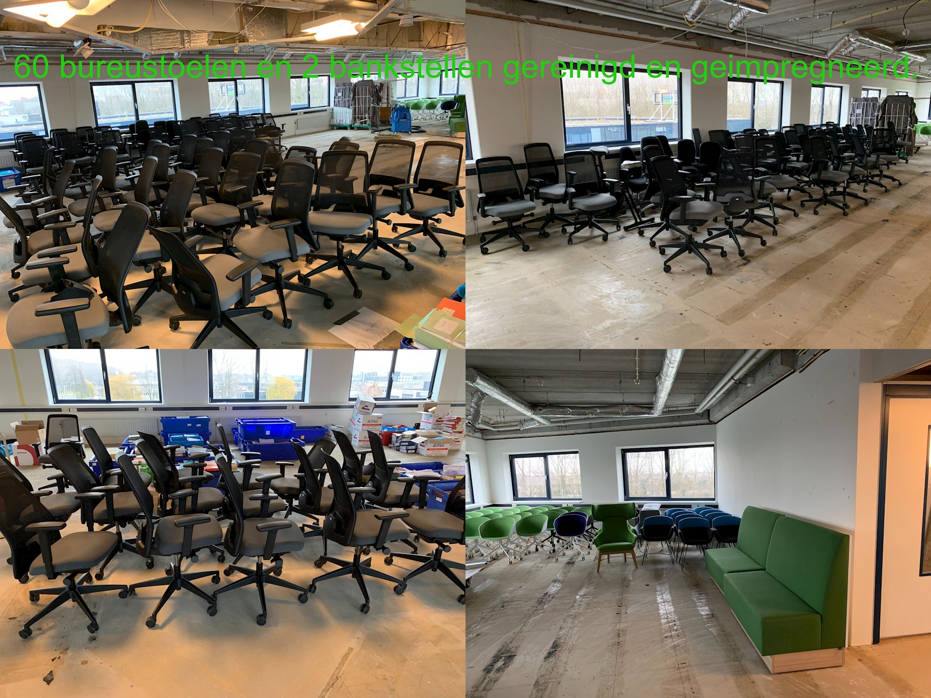 60 Bureaustoelen En 2 Bankstellen